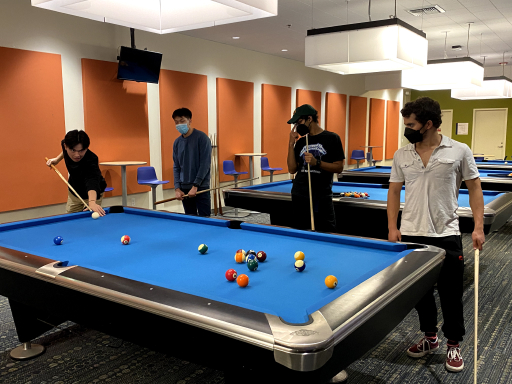 Billiards at the MU games area